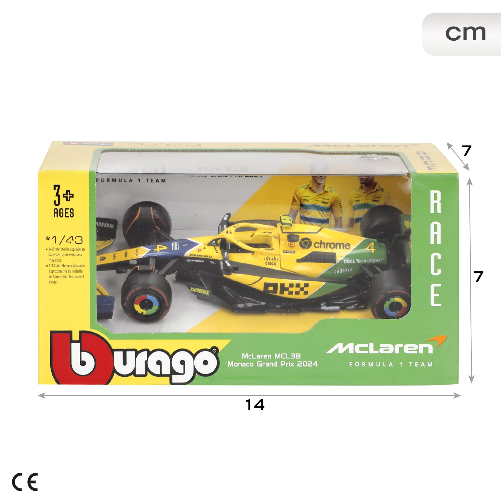 Amazon | Bburago（ブラーゴ） 2024年モデル 1/43 F1 マクラーレン
