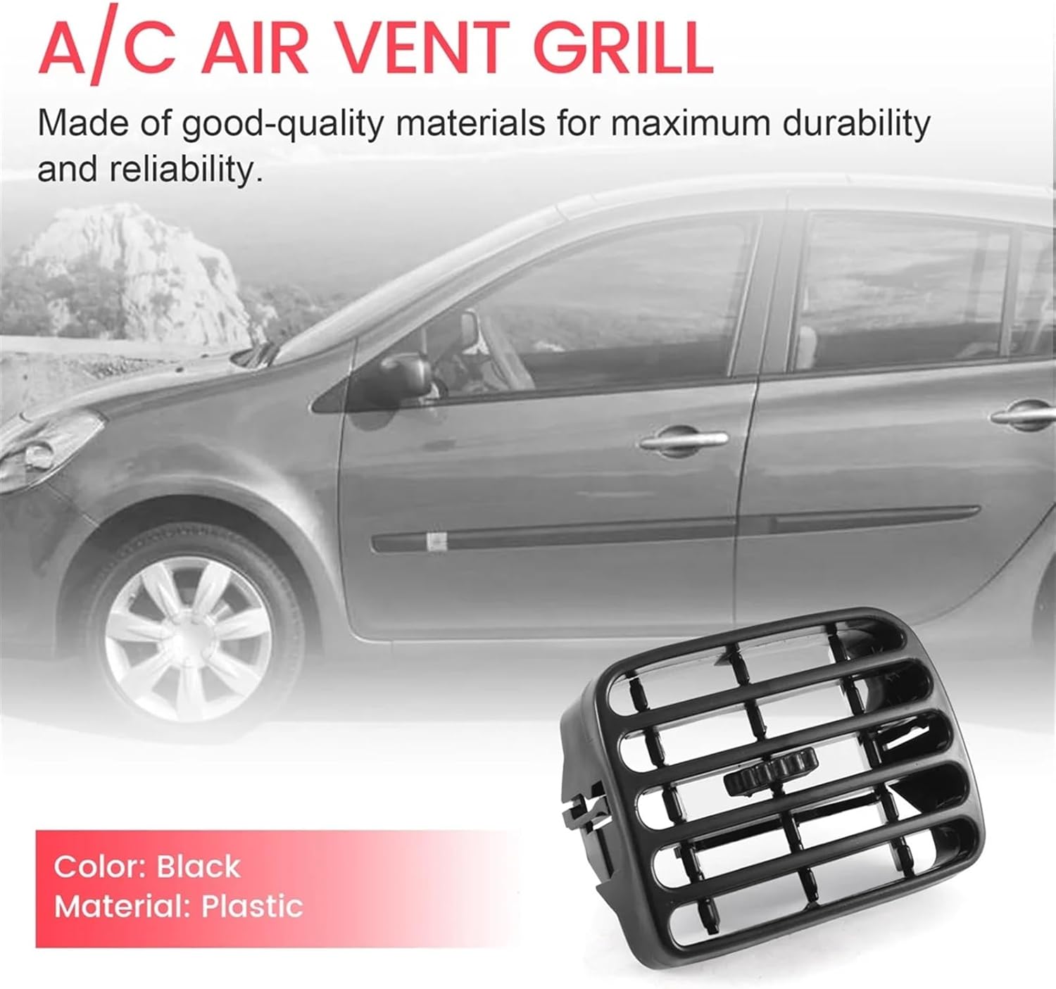 1Pair Car Center Console Air Vent Compatible With Renault Clio II 1998-2001/THALIA I 2001-2006 Air Jet Intake Grille 7702258375