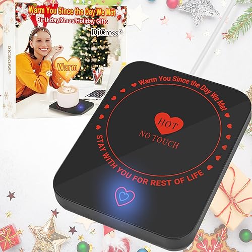 Calentador de taza de café para escritorio con apagado automático, calentador de taza de café para escritorio, oficina, hogar, regalos de café
