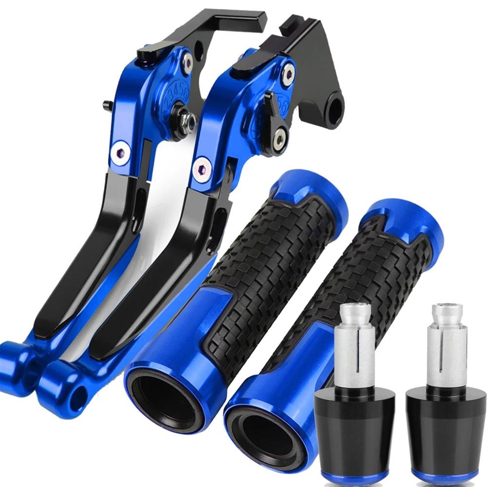VTAIEX Motorbike Accessories for Ducati MULTISTRADA 1200 1200S 1200GT 2010 2011 2012 2013 2014 2015 2016 Motorcycle Clutch Brake Levers Handlebar Grips Ends(Blue)