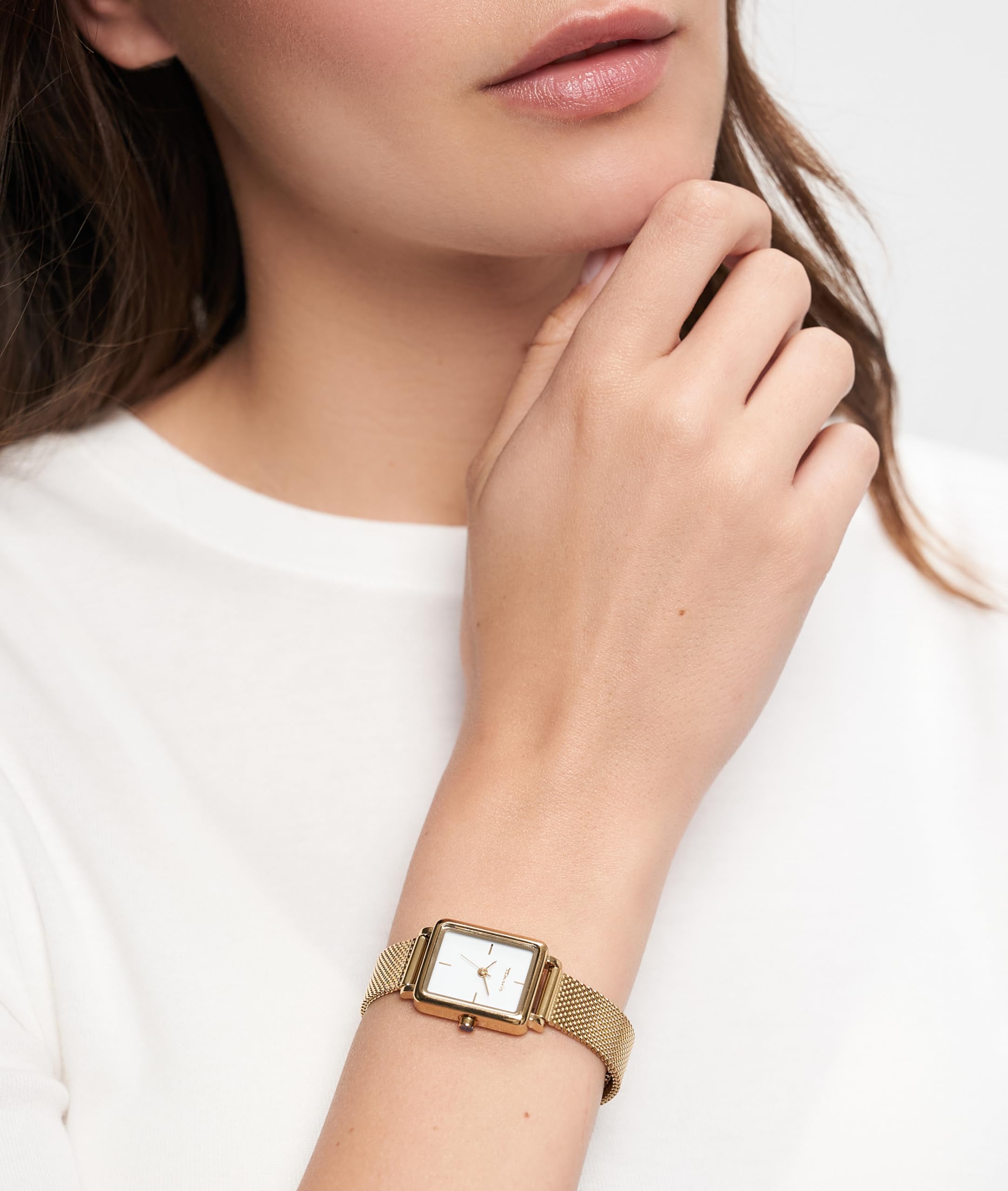 Tamaris Damenuhr - Elegante Damen Armbanduhr mit schmalem, selbstkürzbaren Meshband aus Edelstahl, 3ATM Wasserdicht
