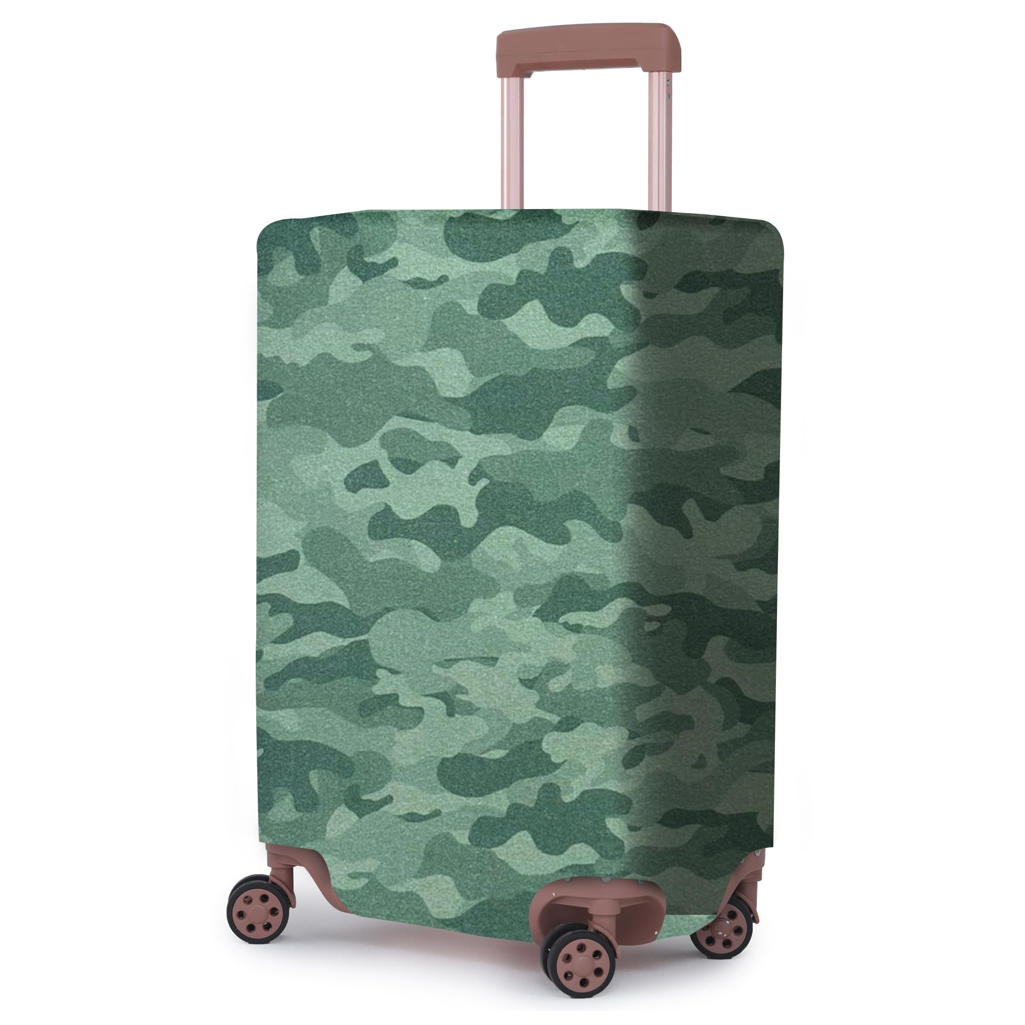 ACEPACK Polyester Fabric Stretchable & Washable Protective Luggage Cover Universal Cabin Size Fit 56 cms - 61 cms & 20" for Hard/Soft Luggage Suitcase (Camo Light Green)