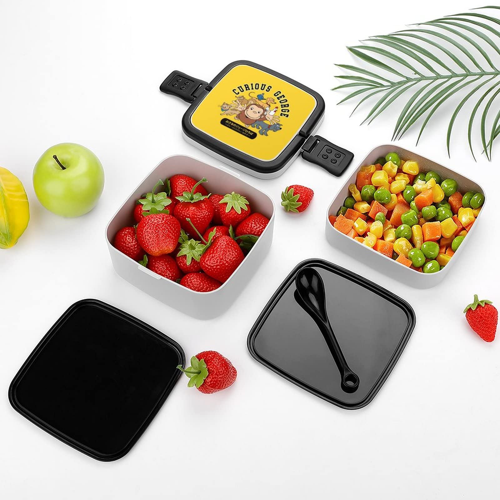 Amazon | おさるのジョージ 弁当箱 2段 フレッシュランチボックス