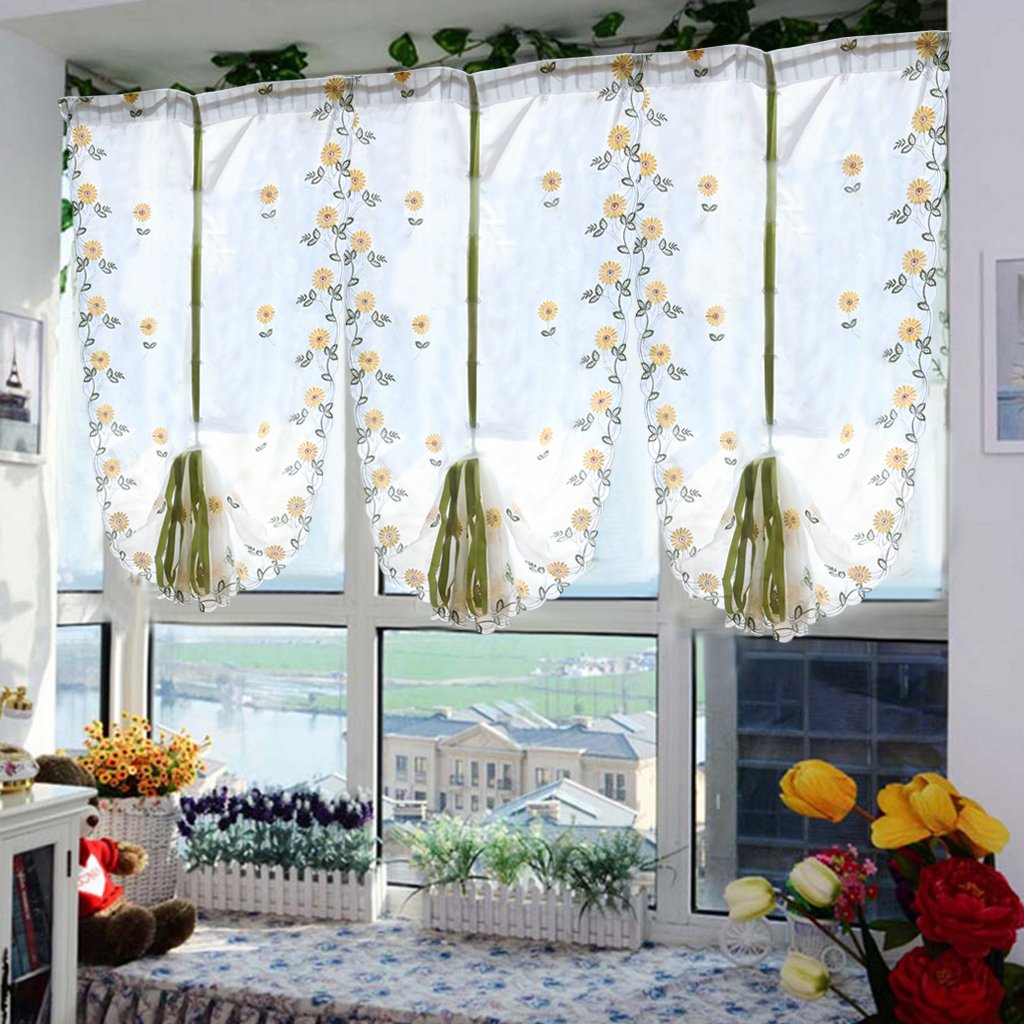 Embroidered Daisy Roman Blinds 80 x 120 cm Pack of 1