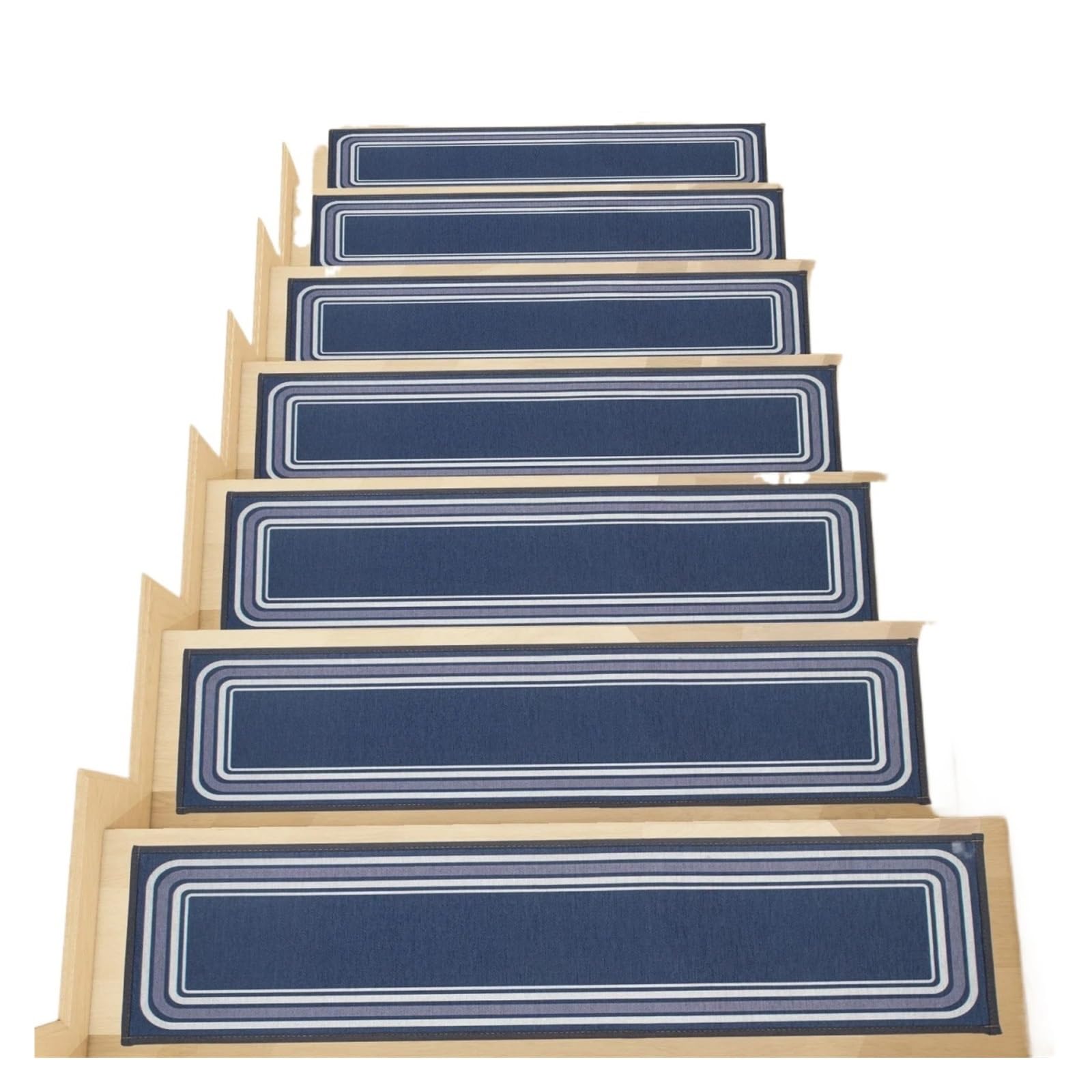 MFWHEFJ Stair Treads Indoor Stair Treads Carpet Non Slip Floor Mat With Reusable Adhesive Safety Stepping Mat Protect Rug(Dark Blue,7PCS)