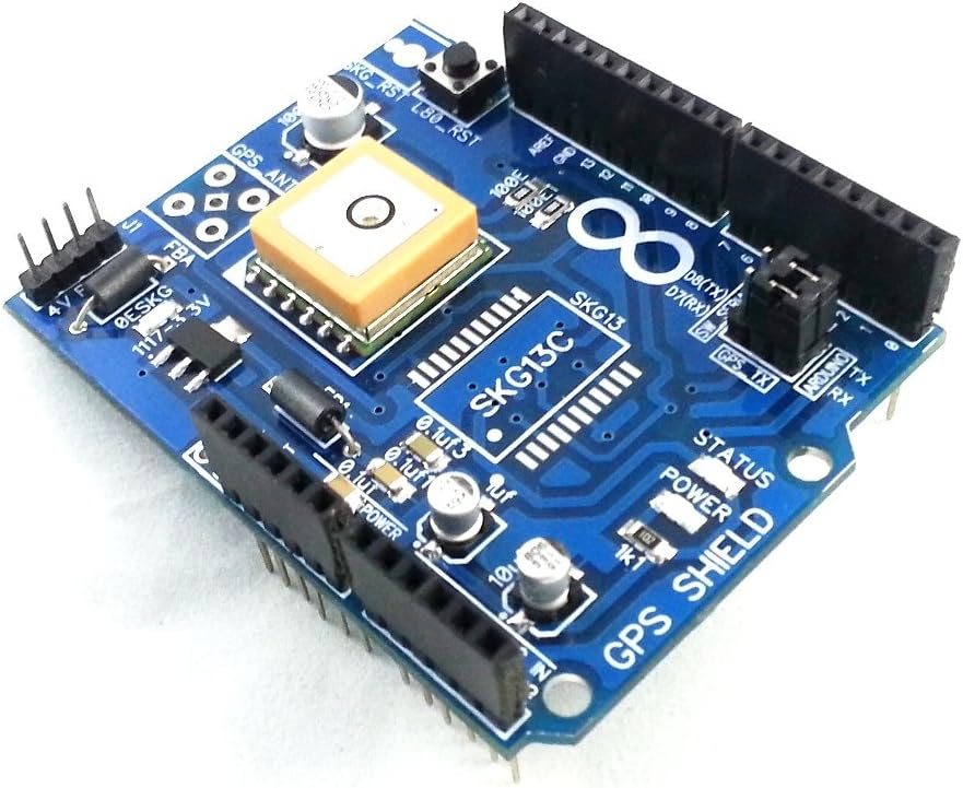 Robocraze SKG13C GPS Shield for UNO Board | L80 Based GPS Shield compatible with Arduino