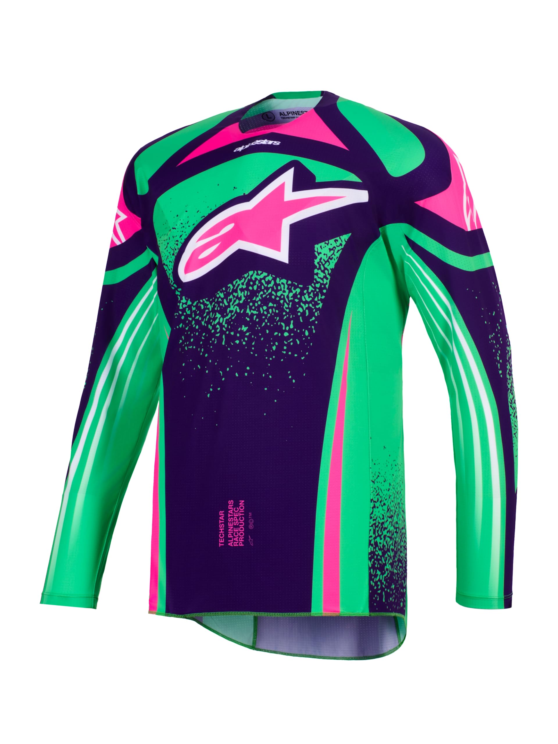 Alpinestars Techstar Nomur Maglia da motocross, lilla, S