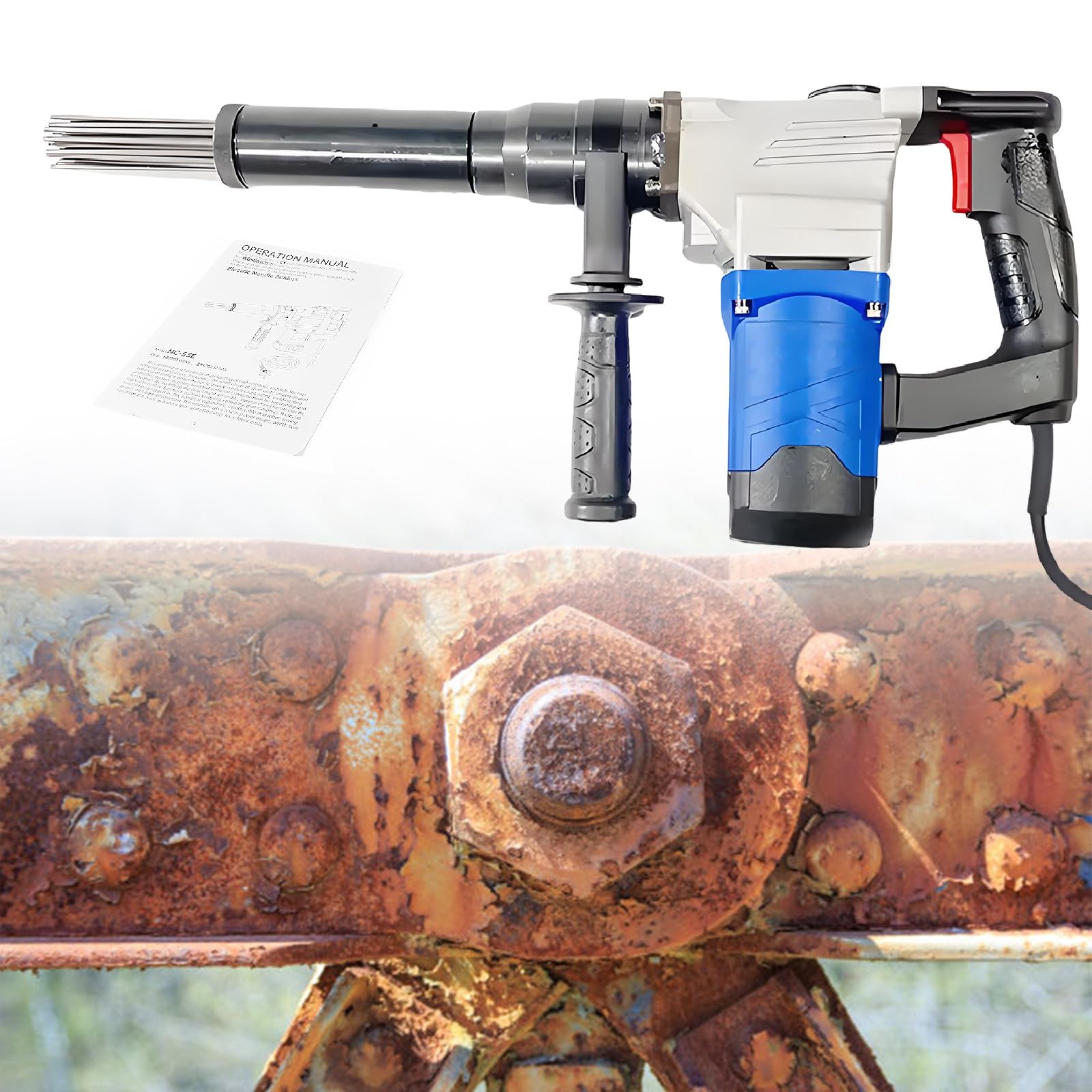 SENJINGHUA Electric Needle Rust Remover, Needle Electric Scaler, Needle Scaler for Workshop DIY Tools, for Removal of Rust Weld Slag and Paint,110V