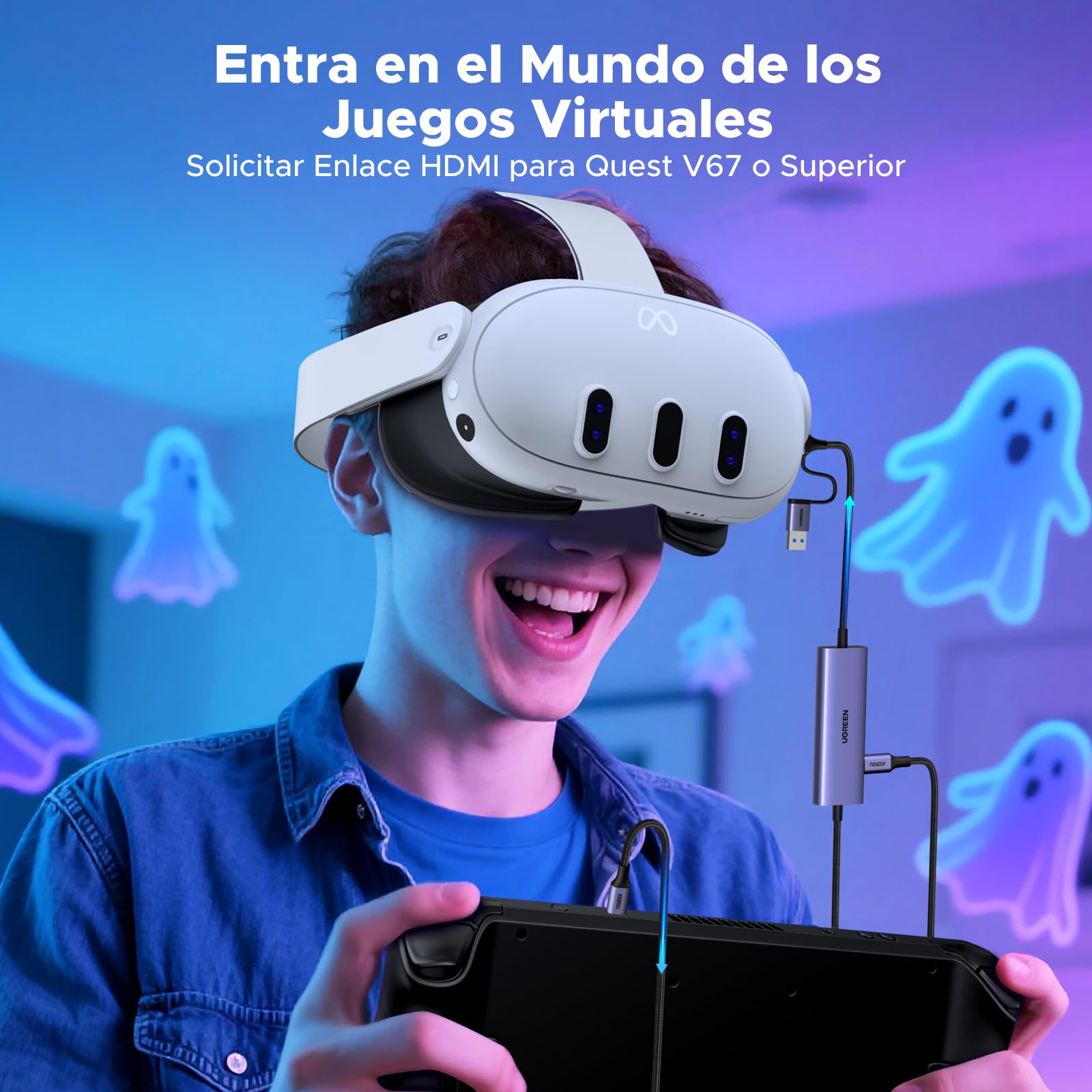 UGREEN Tarjeta de Adquisición de Vídeo USB C 4K 30Hz Entrada USB C A 3.1 2K 60Hz Grabación y Streaming Capturadora Video HDMI y Boucle Compatible con Switch PS5 4 Xbox MacBook iPad Air Quest 3 Cámara