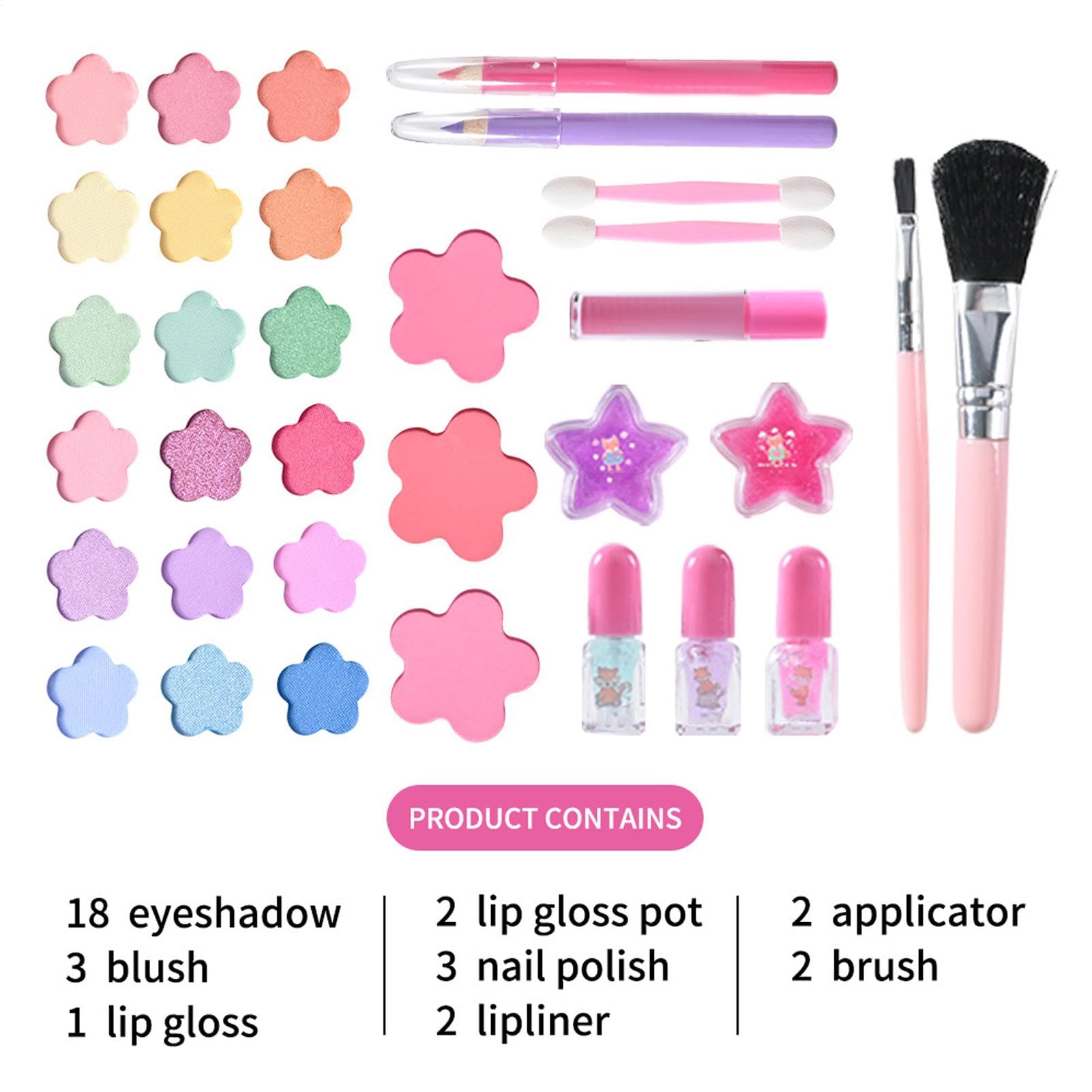 Kit per il trucco per bambini, kit per il trucco per ragazze Set di trucco | Princess Cosmetic Playset for Girls, Educational Facial Make Up Toys
