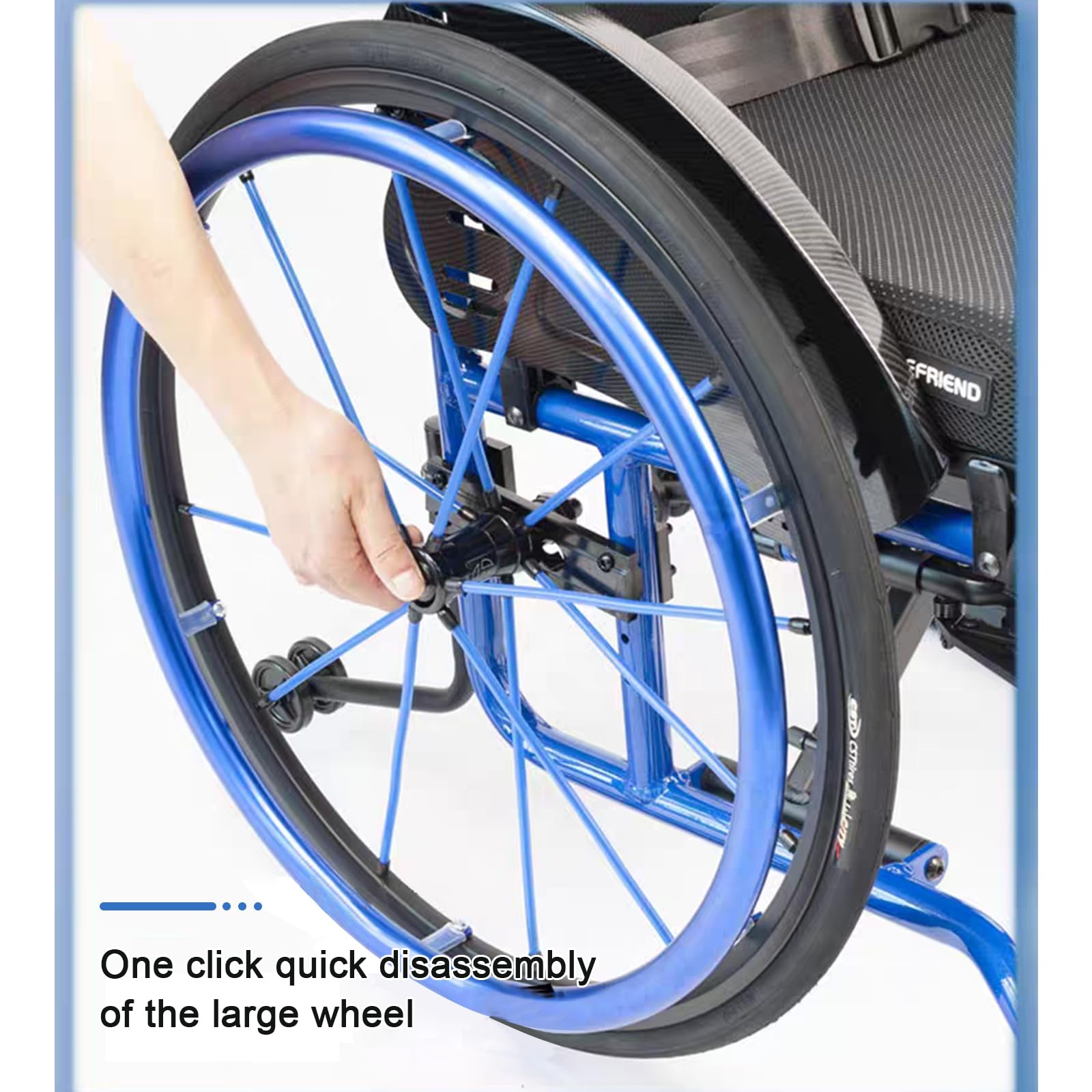 Silla de Ruedas Ultraligera,Sillas de Ruedas Manuales Autopropulsables,Sillas de Ruedas Deportivas Plegables Portátiles/Purple/Seat Width 36Cm