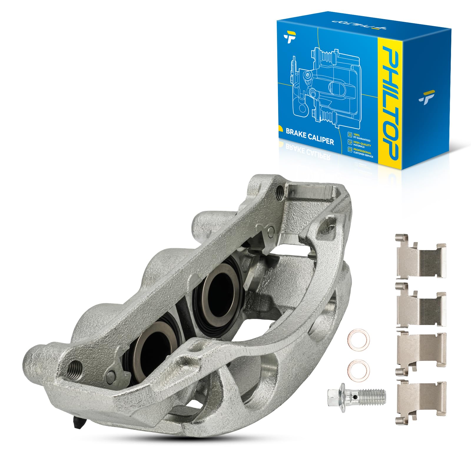 PHILTOP Front Right Brake Caliper w/o Pads for 2011-2019 Silverado 2500 HD