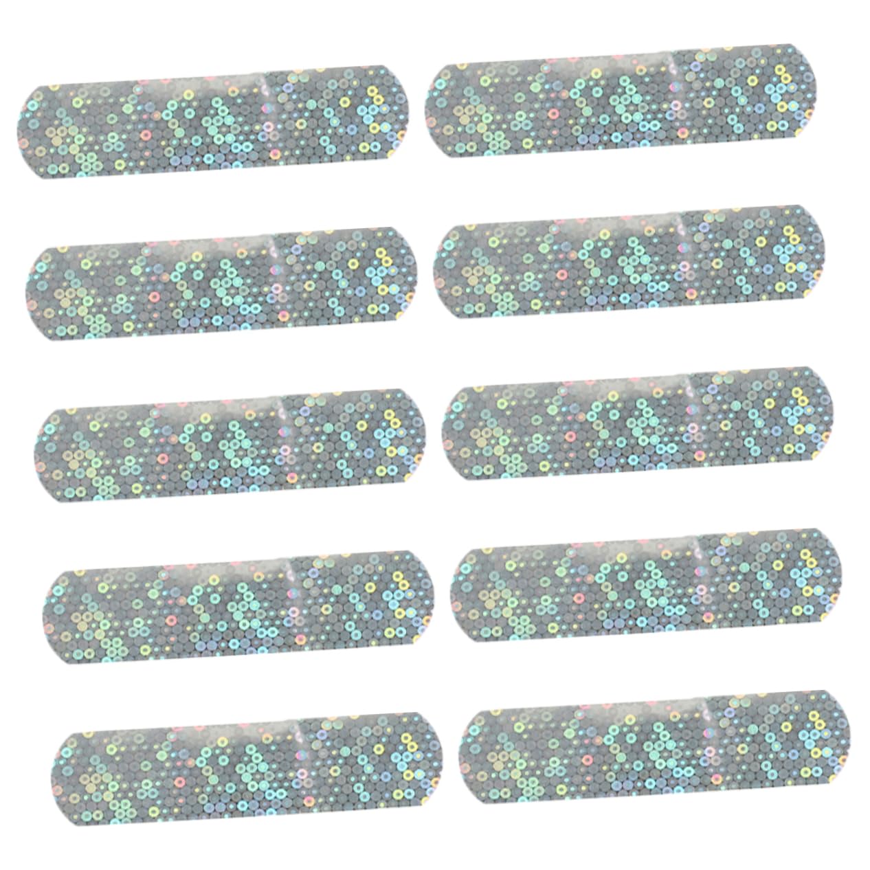Vendajes Adhesivos Infantiles Purpurina 10 Piezas Impermeables, Bandas Adhesivas Portátiles De Pe Para Heridas Uso Diario, Viaje y Cuidado Doméstico