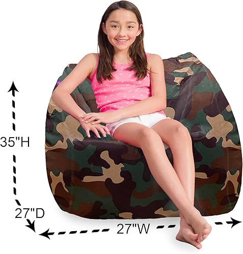 Miniatura 346 de Posh Creations Puf estructurado cómodo para jugar, leer y ver la televisión, Malibu Lounge, tela de lona para colorear, criaturas Criaturas de tela