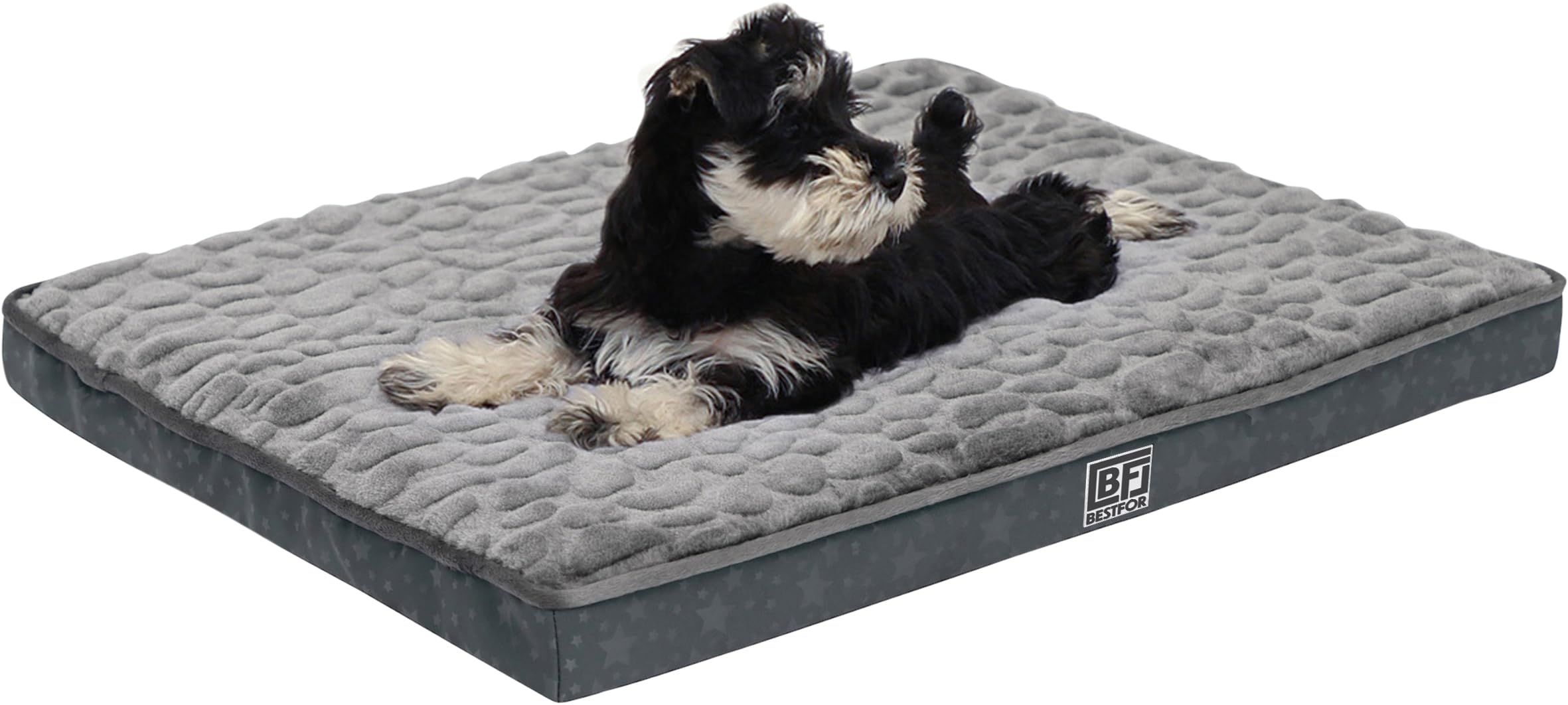 Bestfor Orthopedic Washable Pet Bed Sofa - Memory Foam Pillow Mattress with Bamboo Charcoal, Anti-Odor, Calming Comfort Cushion for Dogs, Cats -, Anti-Skid Bottom Small