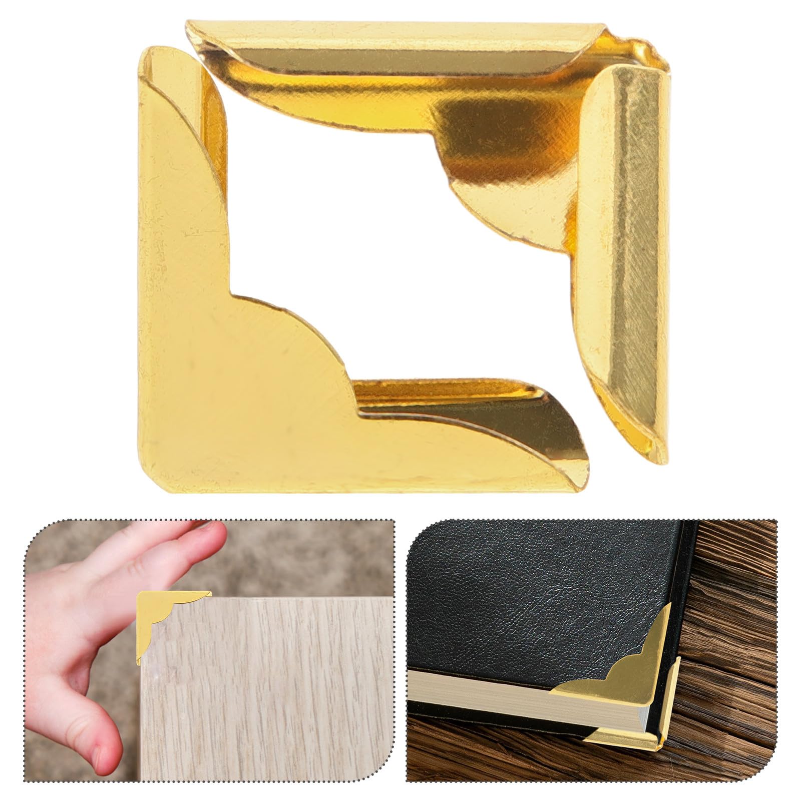Protector Metálico Dorado para Esquinas de Álbum y Cuadernos, 10 Unidades Resistentes, para Decoración de Libros, Carpetas y Manualidades — view 8