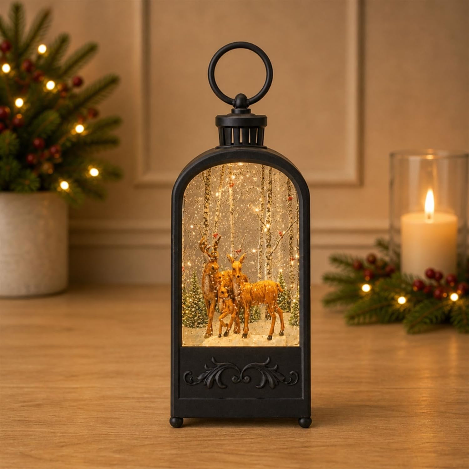 デービッドウィンター　ミニチュア　コーンウォールの発電所 Amazon.com: Melrose Plastic LED Snow Globe with Deer and Trees
