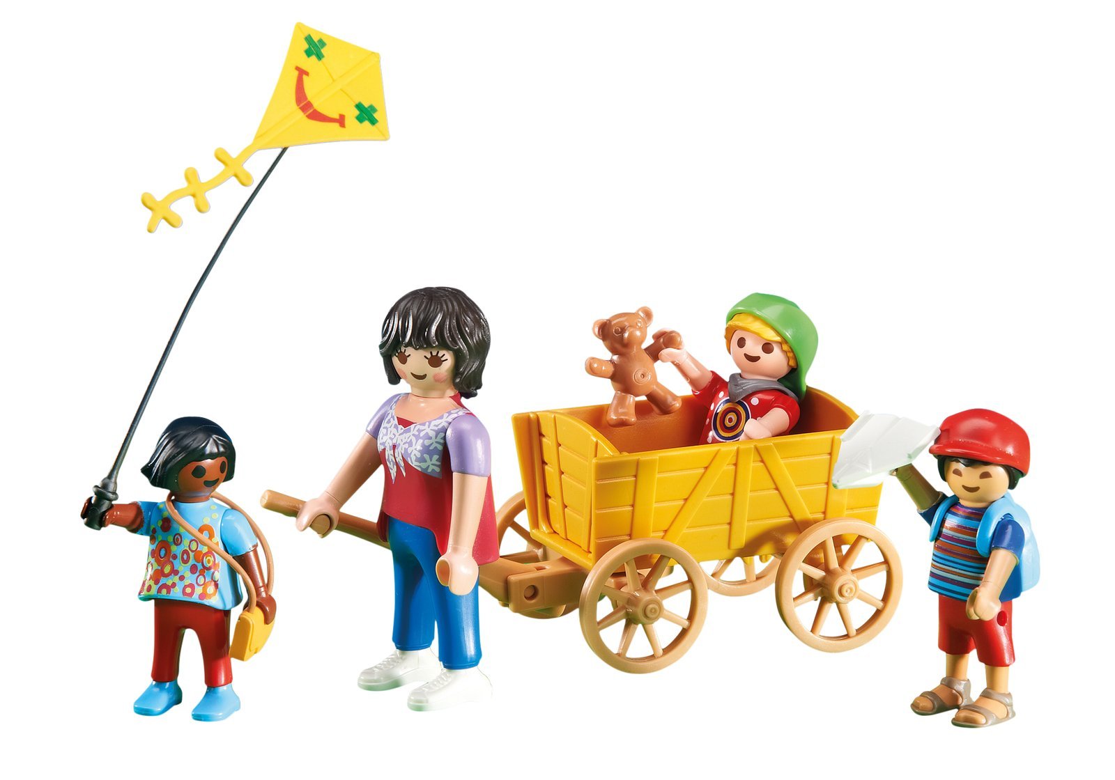 Playmobil Teacher with Wooden Cart (Add-on Series, Playset, 1.18 inches x 7.87 inches x 7.87 inches), Blue, White, Brown, standard size
