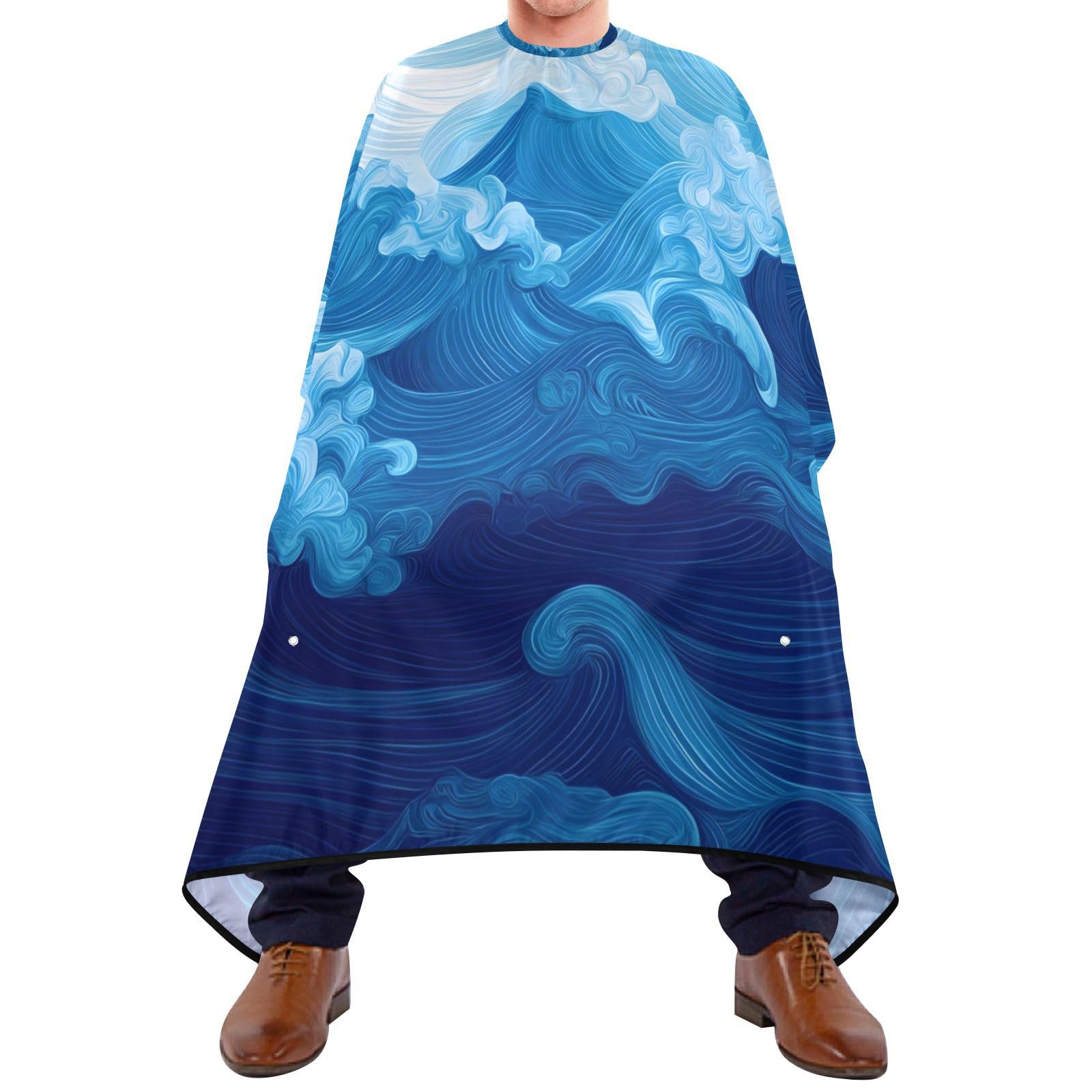 Hezely Sea Wave Hair Dye Cape, Barber Cape for Adults,Waterproof Salon Cape,Waterproof Hairdressing Styling Hair Cutting, 65