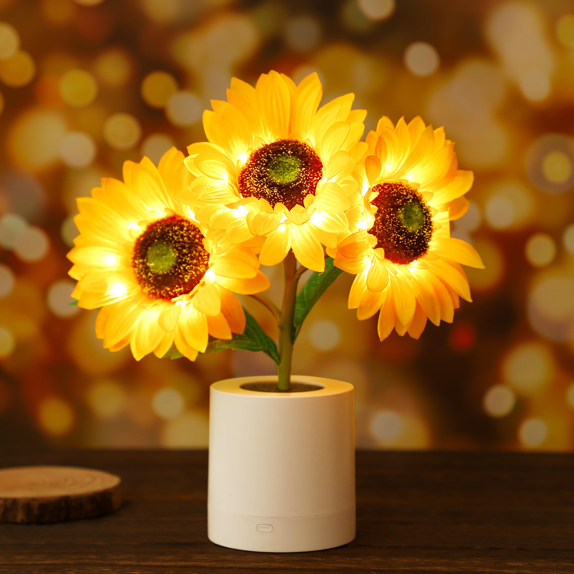 WSYEAR Sunflower Gifts for Women-Sunflowers Flower Lamp Night Light for Bedroom Decor,Valentines Day Birthday Gifts for Her Mom Wife Friends