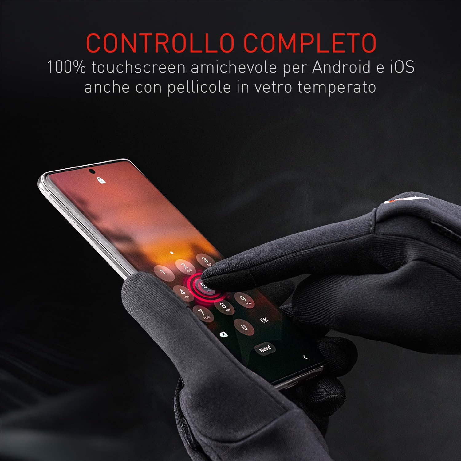 THE HEAT COMPANY – POLARTEC LINER - Guanti invernali caldi per uomo & donna - Qualità premium - Guanti termici per touch screen - Per lo sport, la corsa e il lavoro - Guanti neri