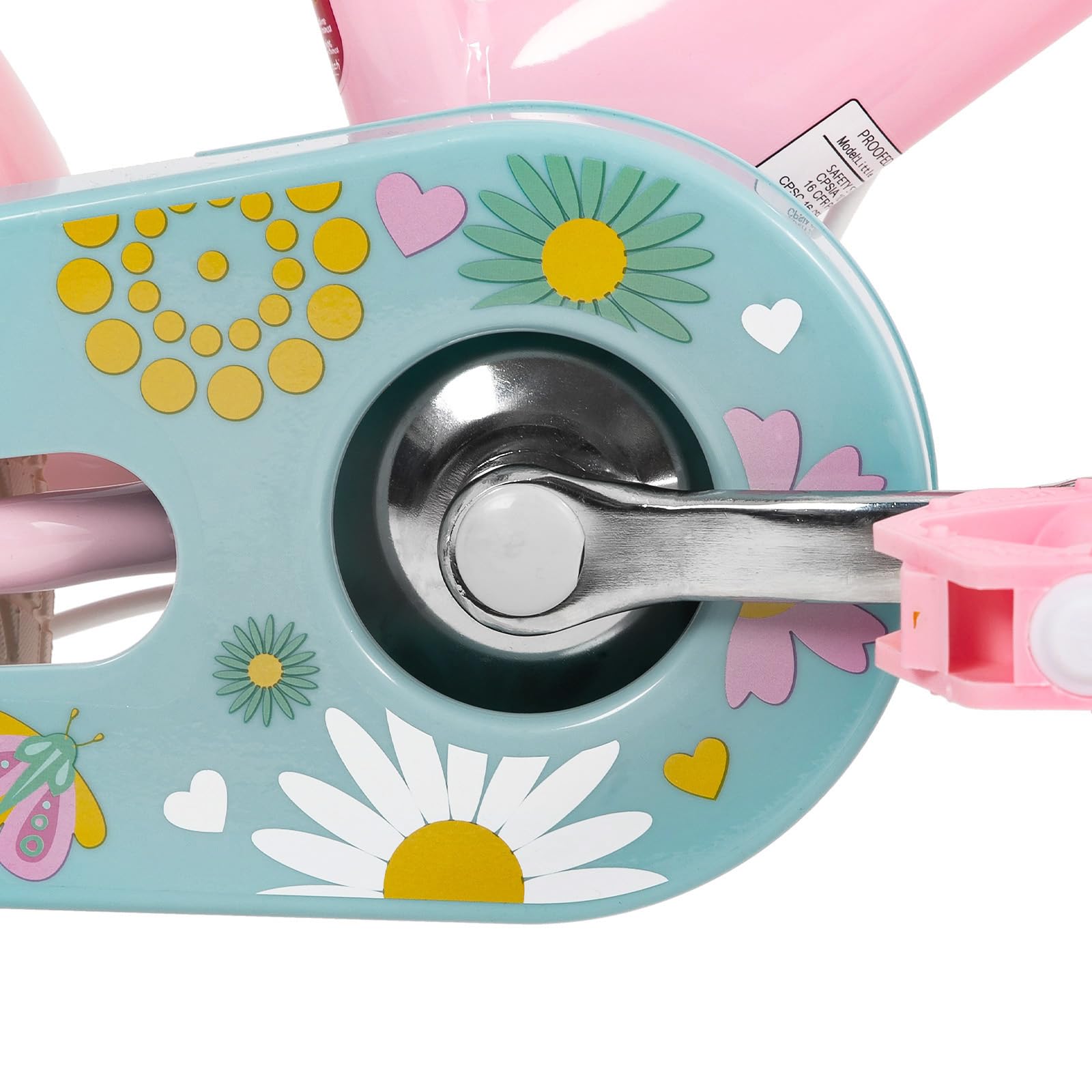 STITCH Little Daisy - Bicicletta da bambina da 14 pollici, per bambini da 3 a 5 anni, con ruote di supporto con cestino e stelle filanti, colore: Rosa