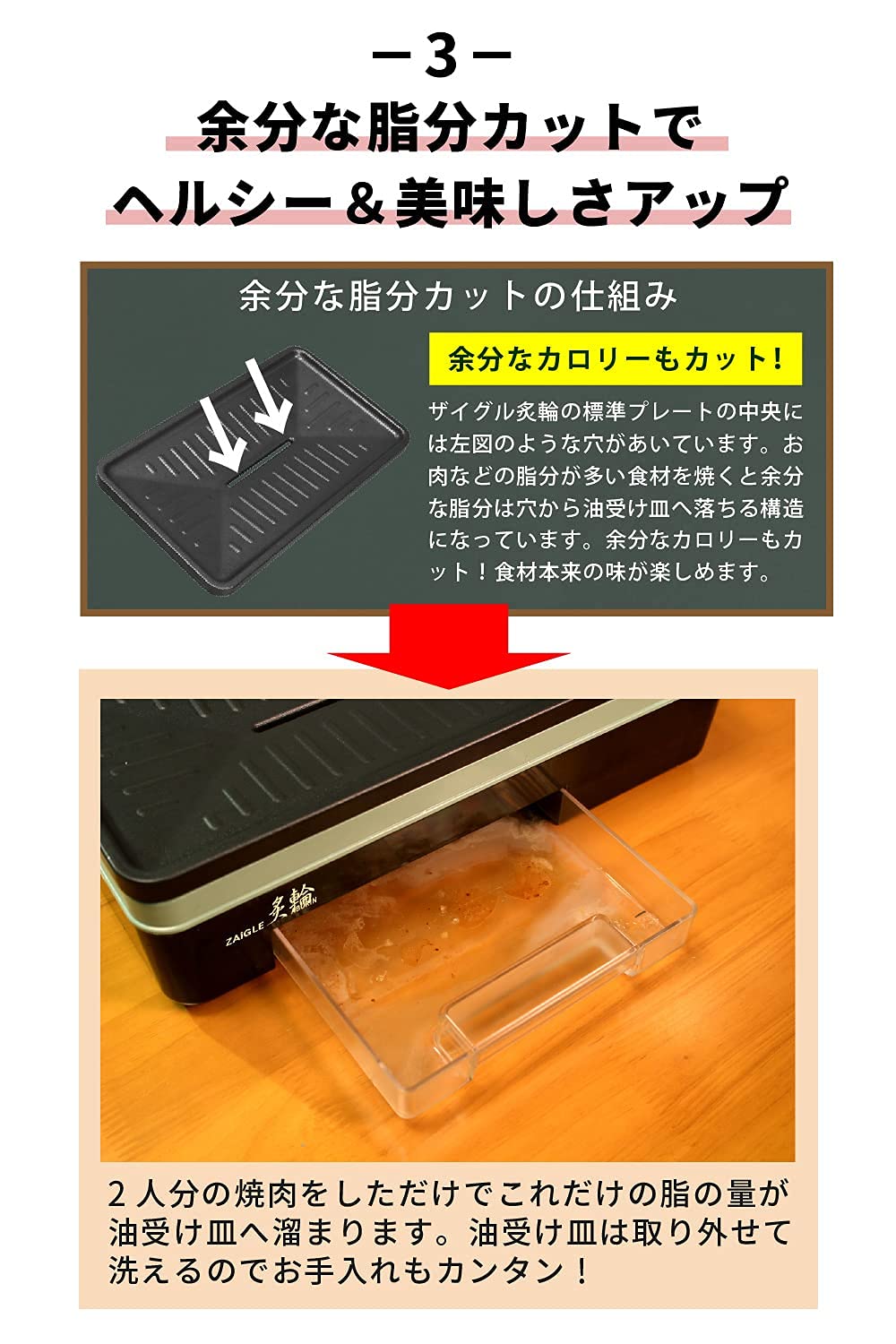 Amazon | ザイグル 煙の出ない無煙ロースター 炙輪 GREEN ワイド 