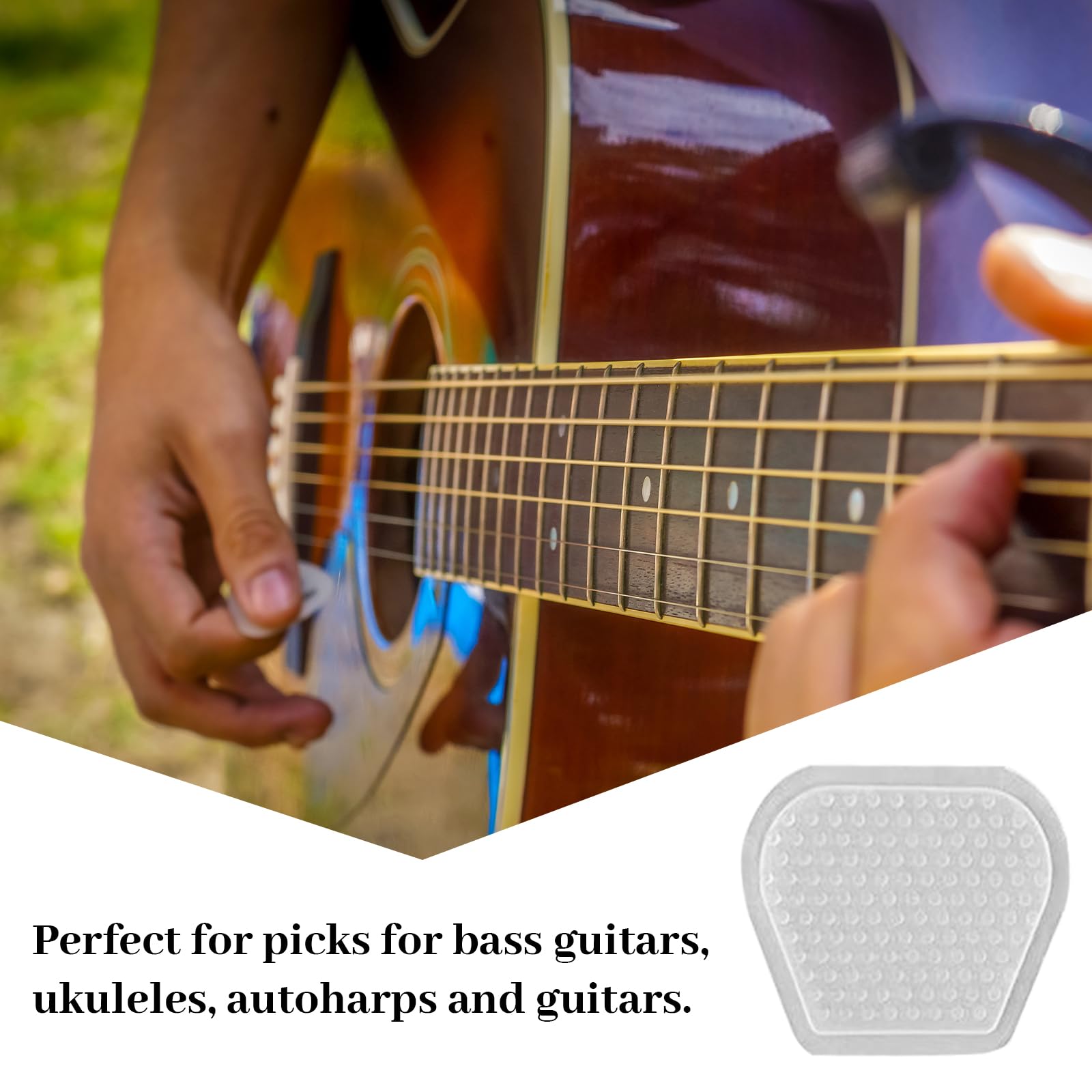 Irikdescia Lot De 16 Médiators Silicone Fin 0.6mm - Réutilisables Pour Guitare, Basse Et Ukulélé