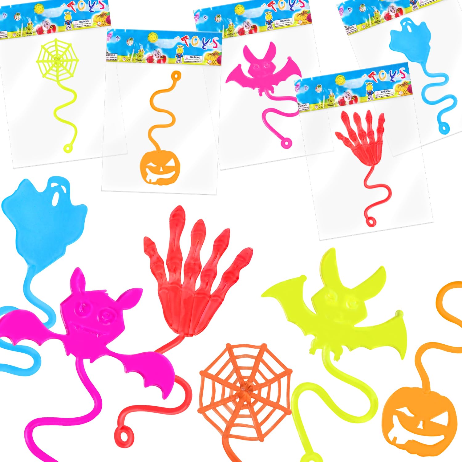 30 Mani Appiccicose Colorate - Giocattoli Estensibili In Gomma, Regalo Festa Bambini, Palline Adesive Riutilizzabili 23 Cm