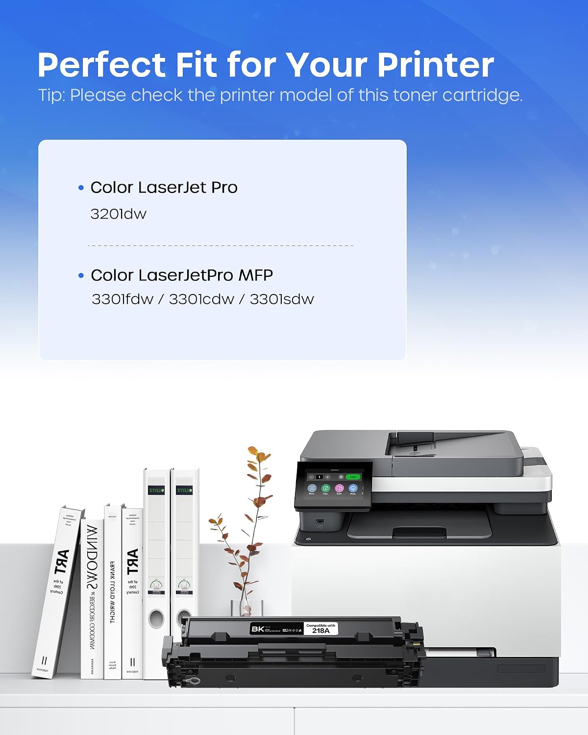 218A Black Toner Cartridge with Chip Compatible for HP 218A W2180A 2 Pack image 2