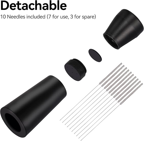 Coffee Stirrer Tool, Coffee Stirring Tamper WDT Distribution Tool, Needle Distribution Tool Espresso, WDT Tool Espresso with Stand Black, WDT Tool Espresso Needle