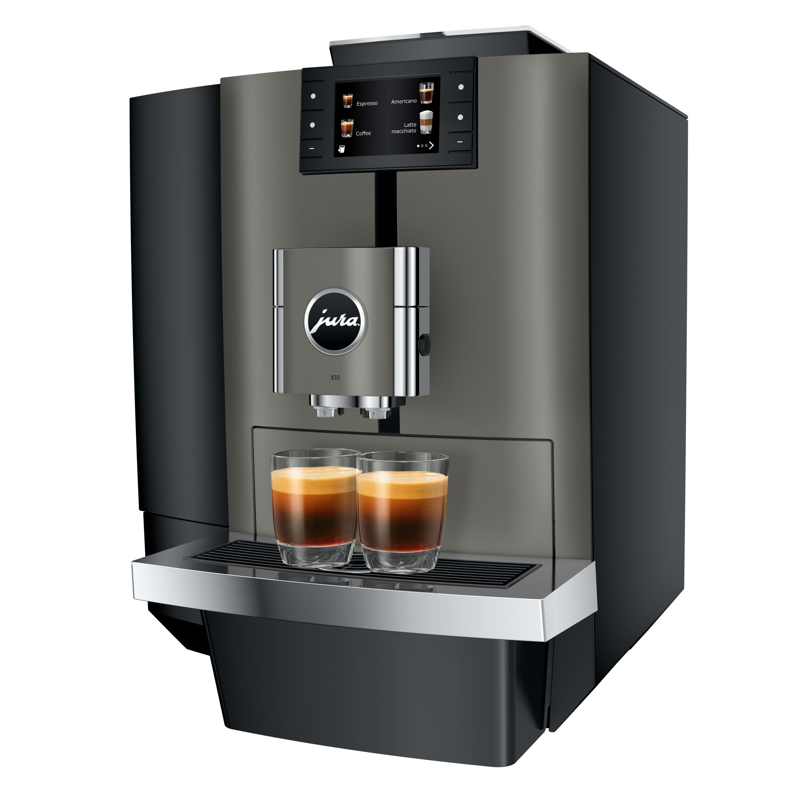 Jura - X10 Dark Inox (EB) - Macchina da caffè automatica con Cold Brew e 35 specialità