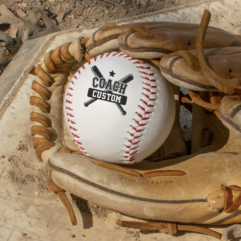 TeesAndTankYou Custom Coach Name Baseball – Personalized with Name, End-of-Season Gift for Baseball Coaches