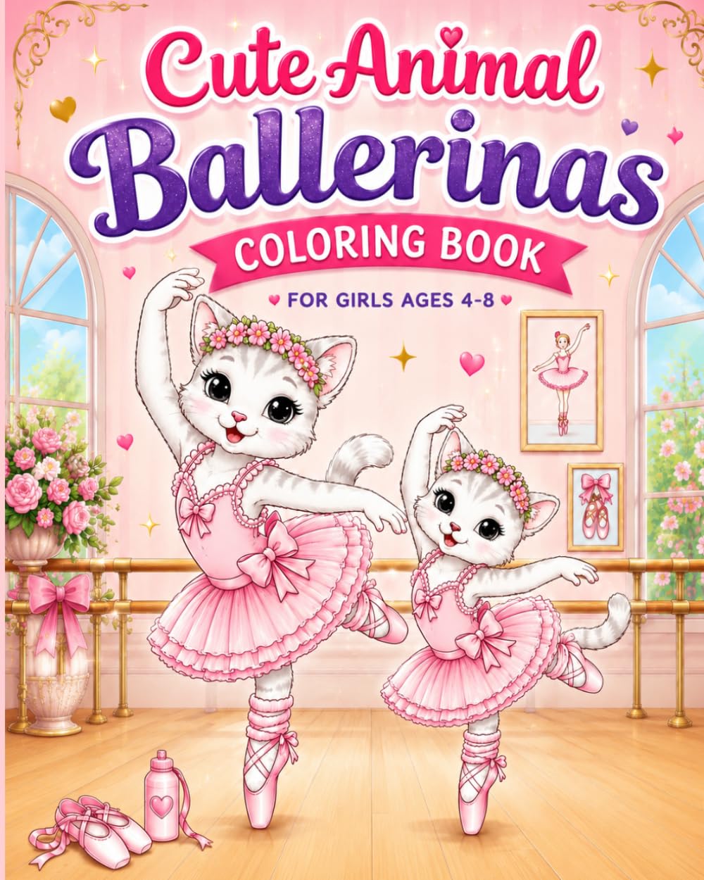Cute Animal Ballerinas Coloring Book: Adorable Ballet Animals for Girls Ages 4-8