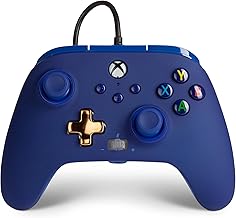 Power A - Mando con Cable, Salida de Audio y Botones programables, de Color Azul Midnight Blue (Xbox One, Xbox Serie X y Windows 10)