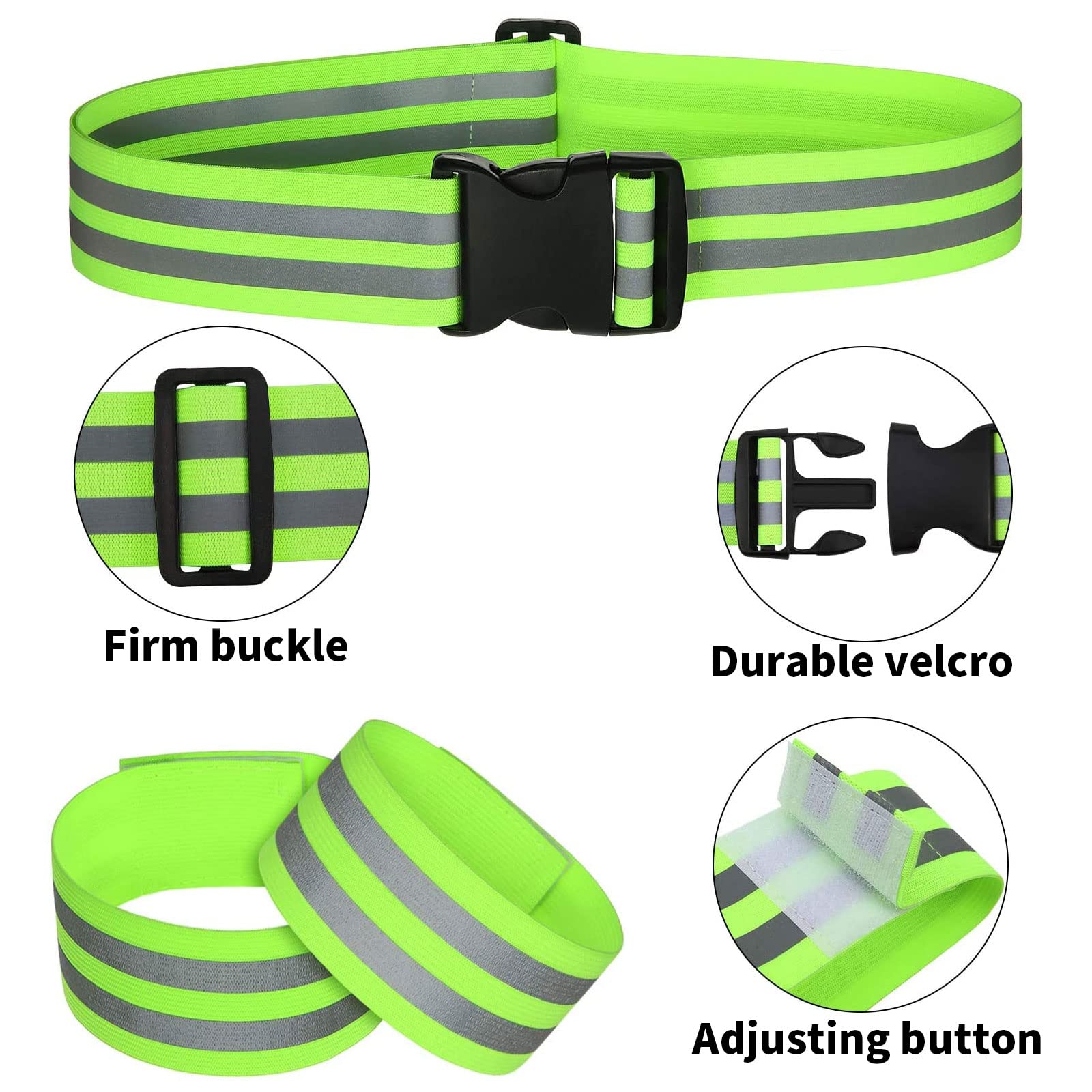 Set di fasce riflettenti per cintura riflettente, fascia riflettente ad