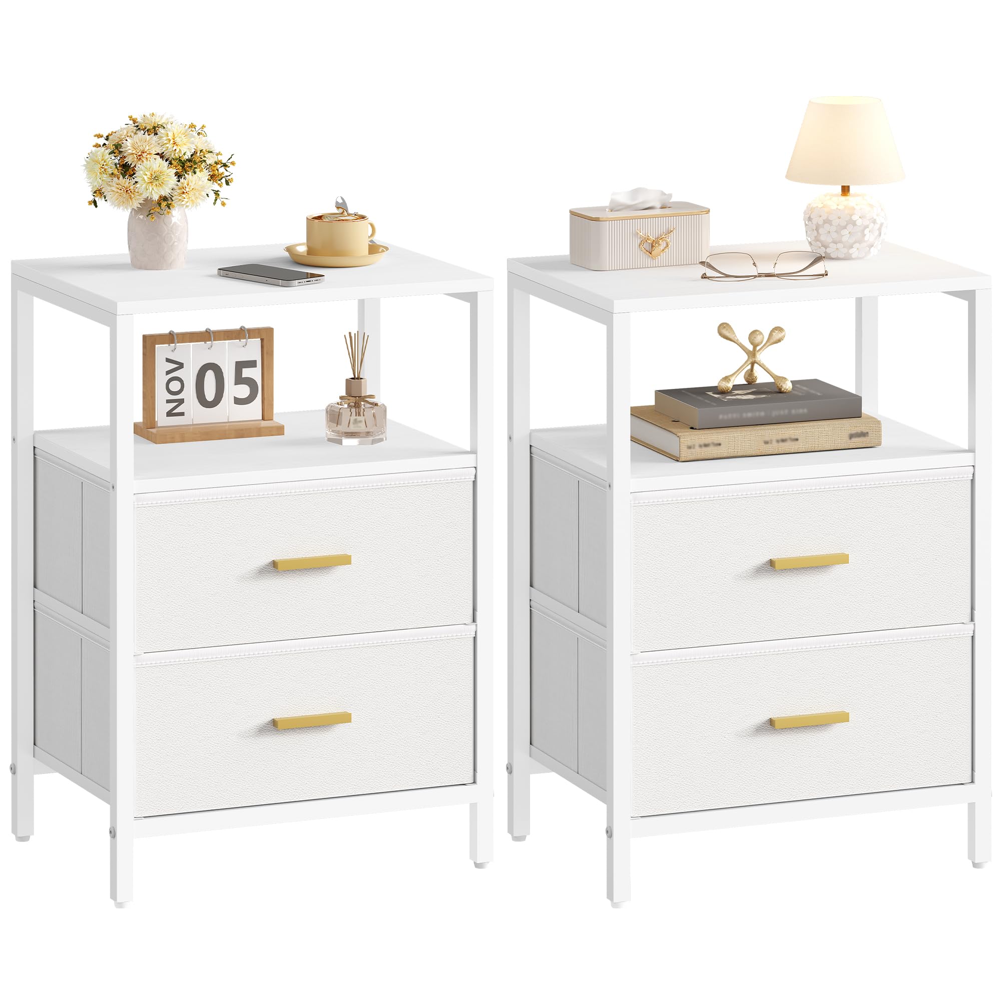 hzuaneri table de chevet lot de 2