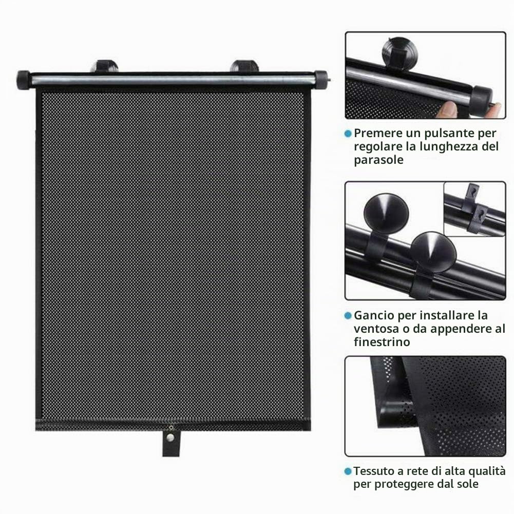 Parasole per Finestrino Laterale Dell'Auto Parasole a Rullo per Auto Retrattile per Bambini | Tende per Finestrini Auto per Bambini per Protezione Dai Riflessi Solari | Accessori
