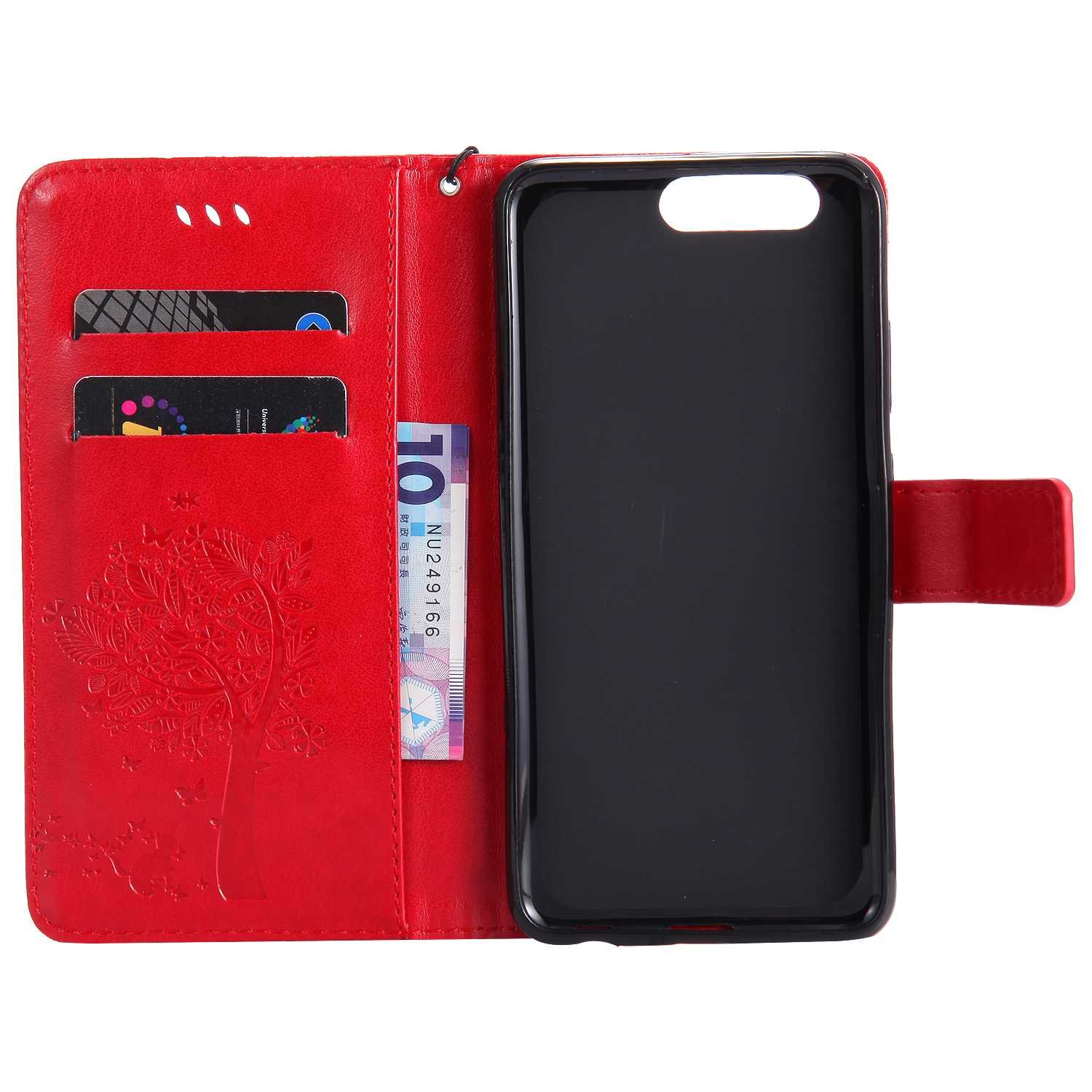 Regalo Huawei P40 Lite: Custodia Gatto Viola Flip Cover Pelle