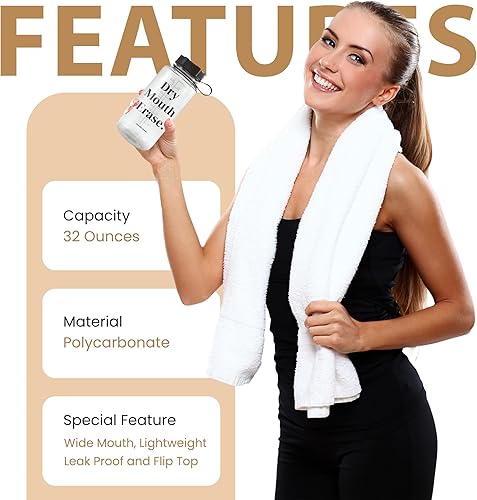 Miniatura 5 de Session Goods - Botella de agua transparente de 32 onzas, botella de agua para gimnasio, perfecta para correr y senderismo, a prueba de fugas, sin