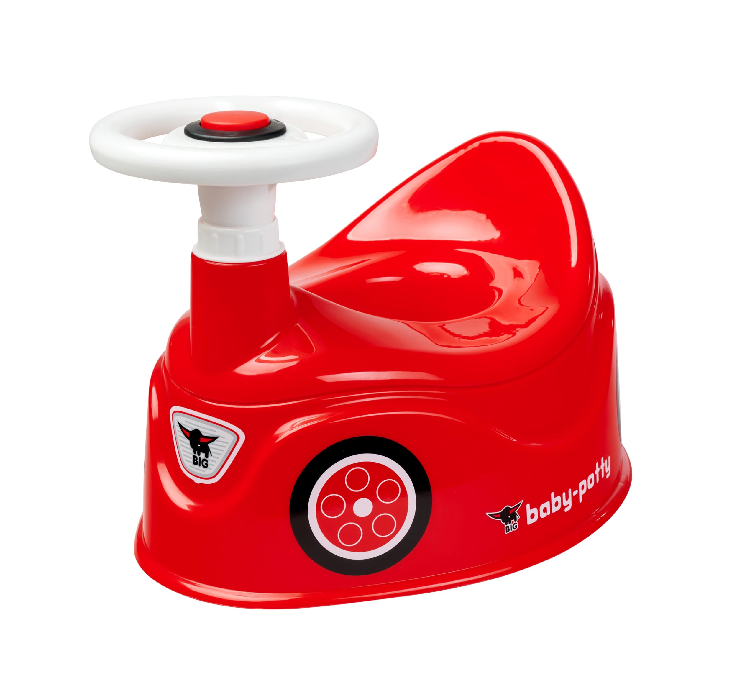 BIG-Baby-Potty - Lerntöpfchen für Kleinkinder im BIG-Bobby-Car Design mit abnehmbarem Lenkrad und hoher Rückenlehne, gee