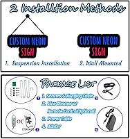 Vista 6 de Veskonic Letreros de neón personalizados para boda,Letrero de neón LED personalizable,Letrero de boda de neón personalizado apellido