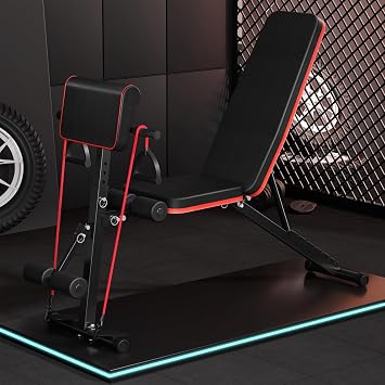 Adjustable Weight Benches For Home Gym, Roman Chair Foldable Gym Bench For Home Workout Bench Weight Lifting Bench Incline Decline Bench Press Seat Dumbbell Bench Training Bench