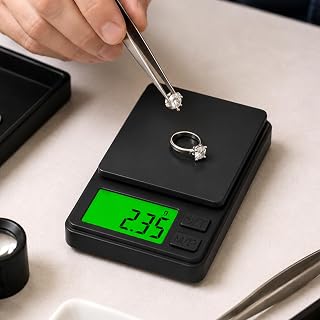 Digital Pocket Scale, 200g x 0.01g High Precision Gram Scale with Tare Function & Multiple Units Conversion for Jewelry, Kitchen & Food, Black