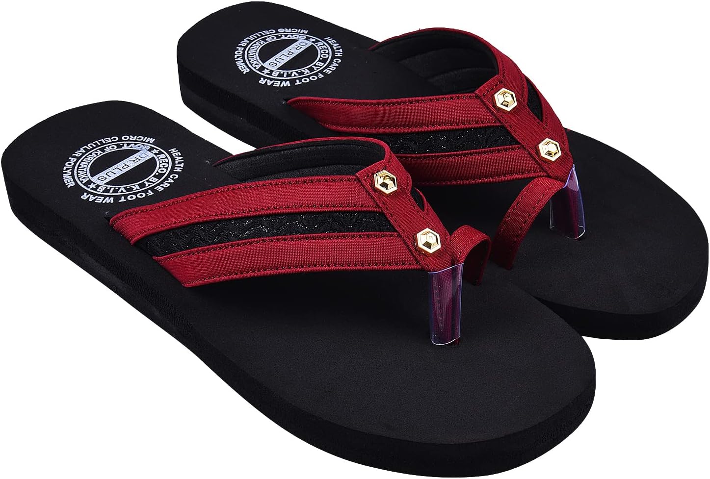 DR PLUSWomen's Healthcare, Diabetic and Orthopedic MCR/MCP Footwear/Sandals/Slipper/Chappal-(LD-120_Black_9)