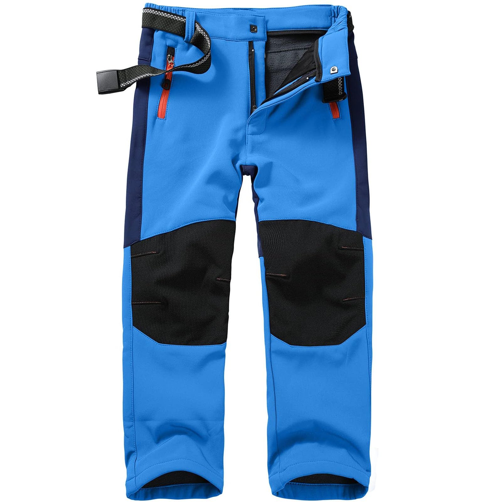 Pantaloni da jogging per ragazzi, 128, confezione doppia per bambini, in softshell, imbottiti, pantaloni cargo termici, per ragazzi e ragazze, invernali, per attività all'aria aperta, da escursionismo