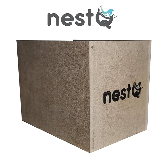 Foto 4 de 7 de nestQ Nido Periquitos MDF con Viruta y Enganches 19x15x13.5cm