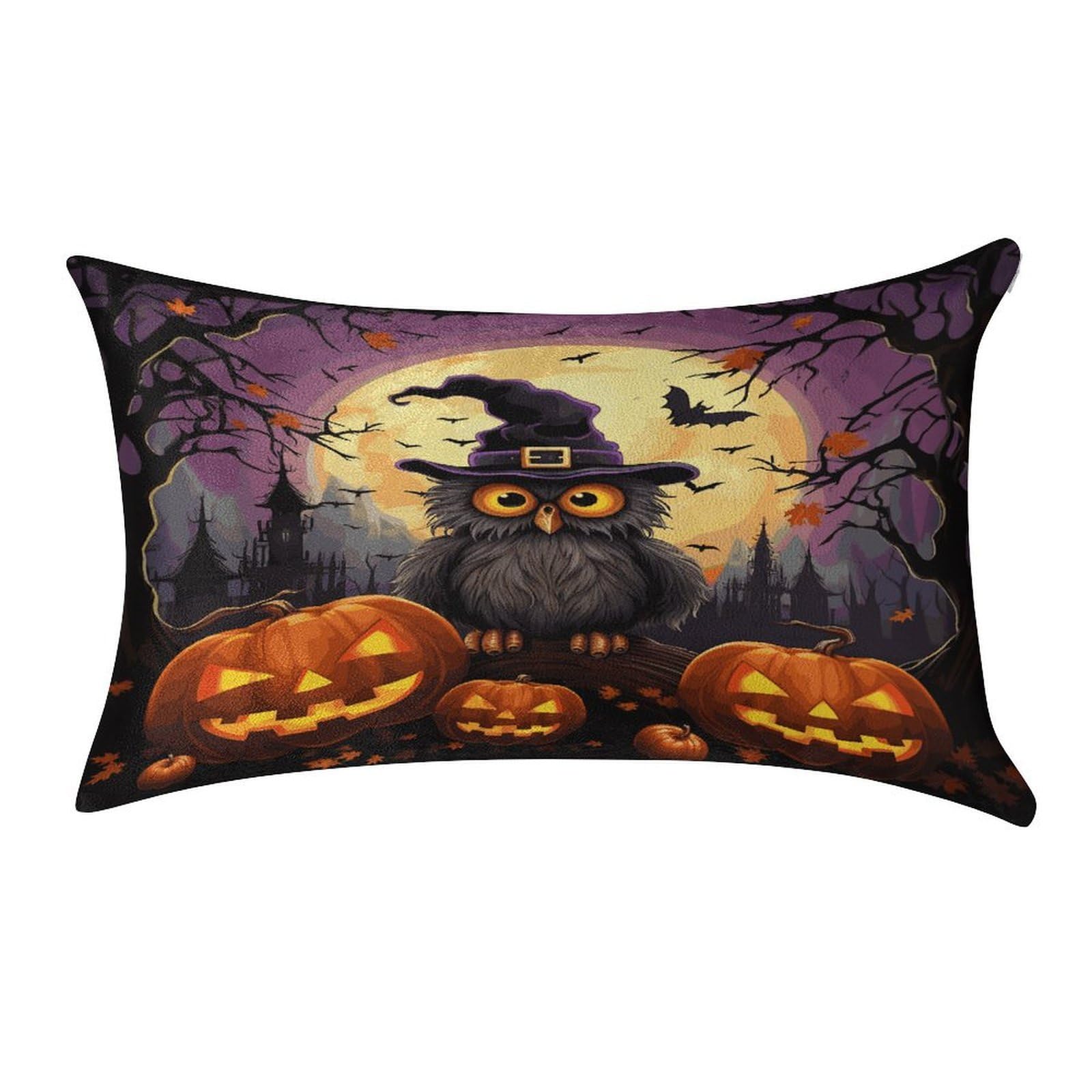 Btcowzrv Style Halloween Owl Ghost Pumpkin Pillow Cover Pillow Case Pillowcase
