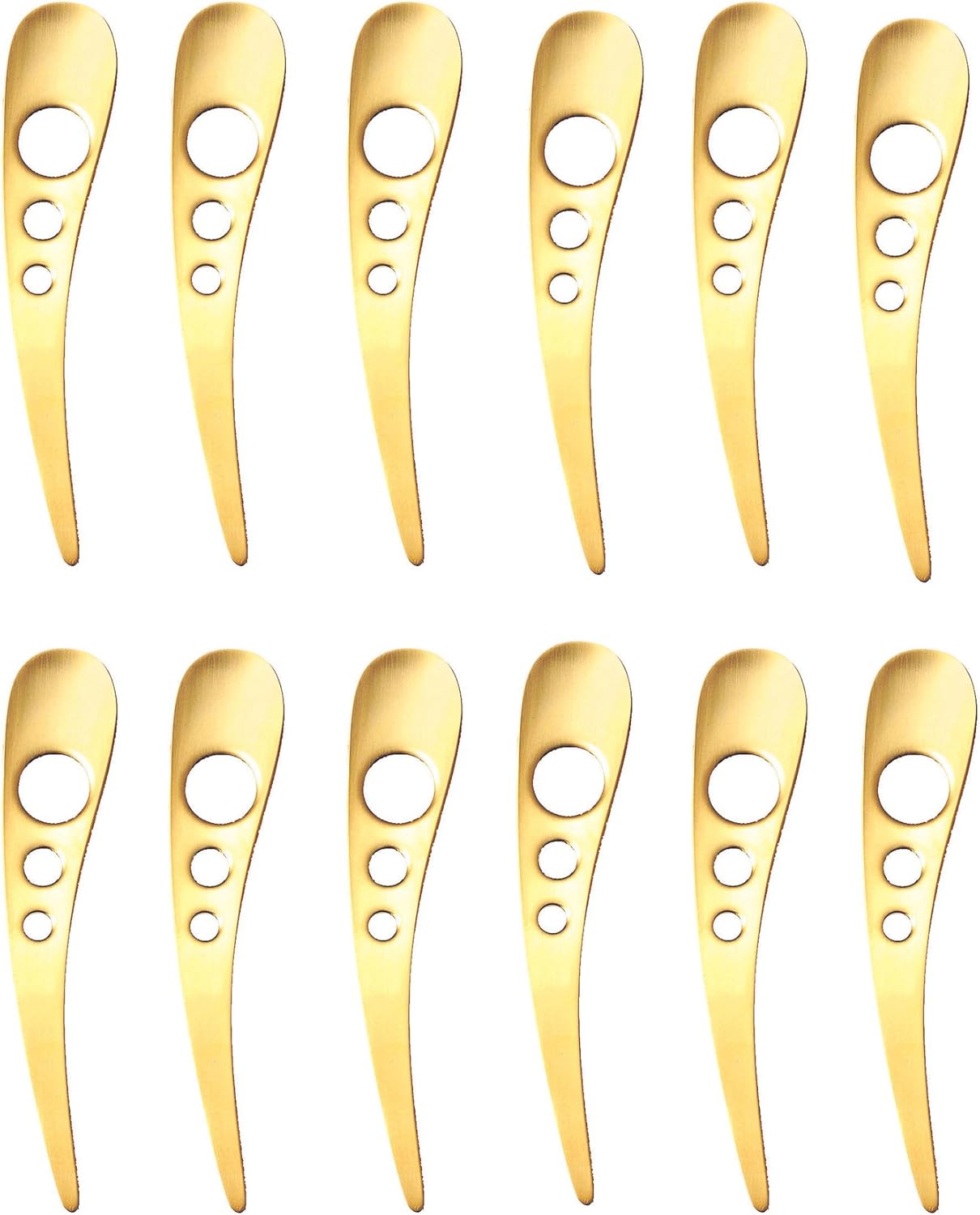 Veloinox Accessory Collection Cappuccino Spoons, Set of 12, Matte Gold BI0419-CS(12)