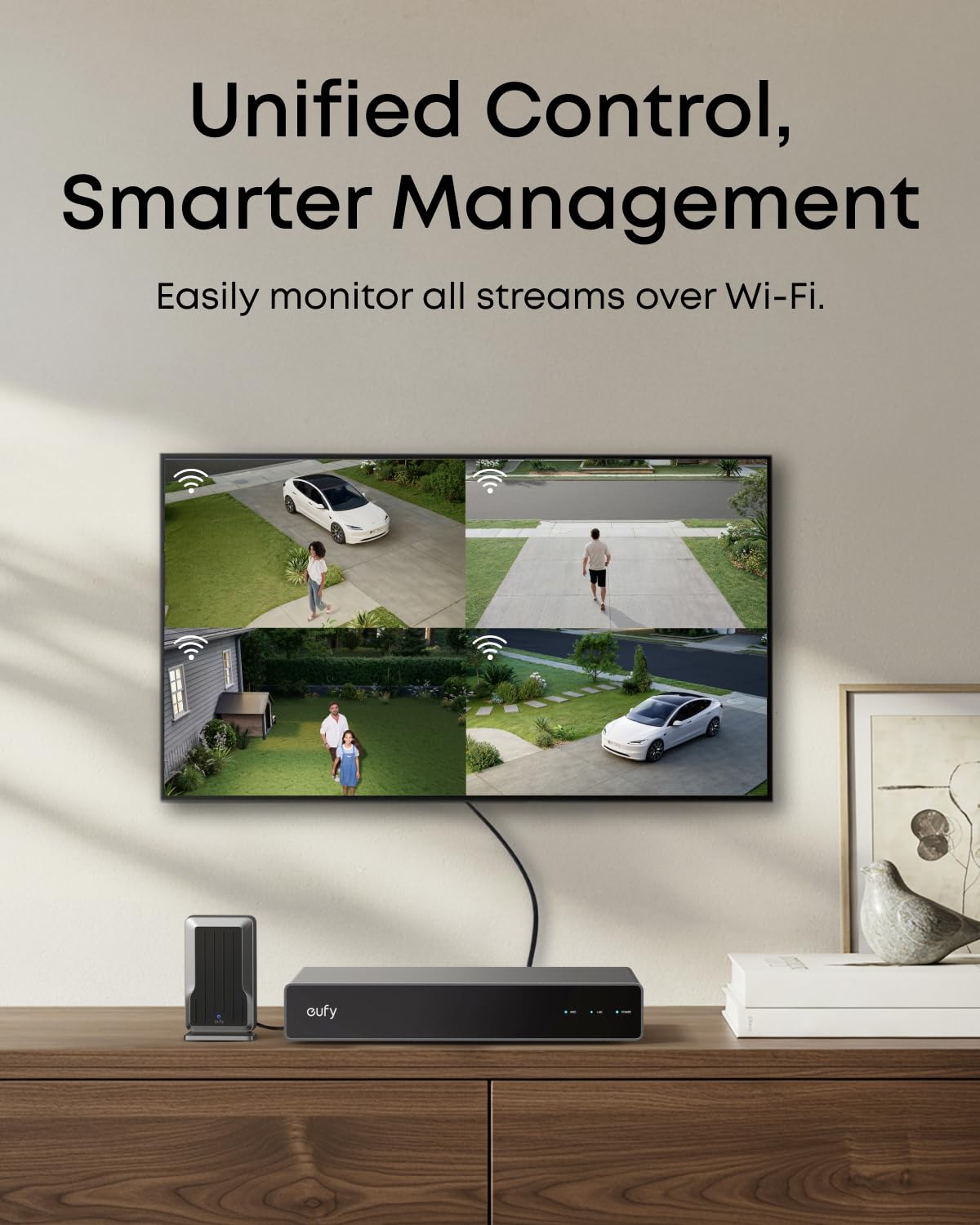 eufy NVR Wi-Fi Module Only for eufy PoE NVR System | Supports Up to 16 eufy Wi-Fi Cameras Video Doorbells & 32 Sensors Unified Security Integration See Compatibility List product thumbnail 5